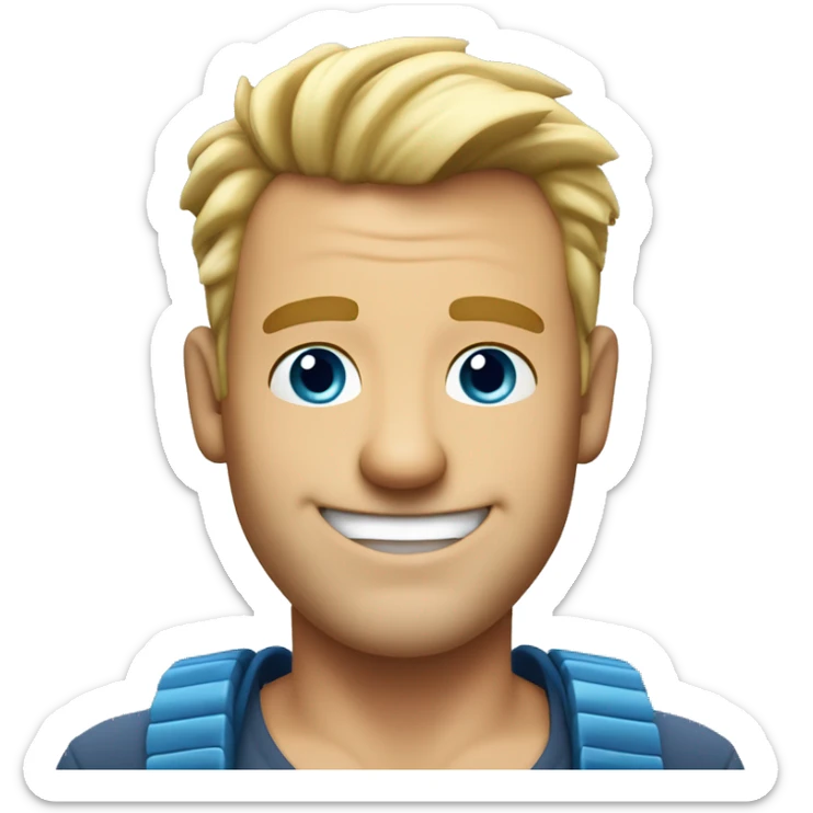 handsome-50-year-old-man-with-dirty-blonde-short-spikey-hair-and-kind-ocean-blue-eyes-and-smiling-thumbs-up sticker
