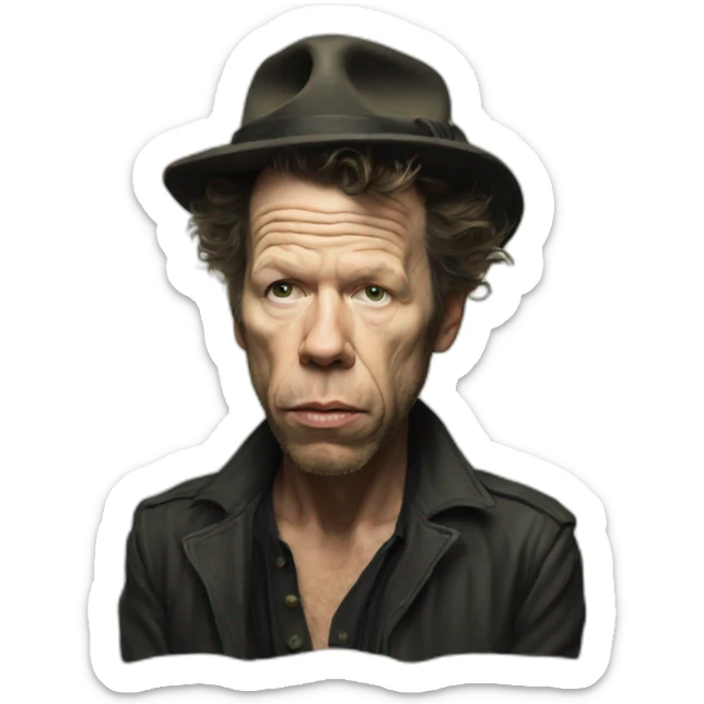 tom waits sticker