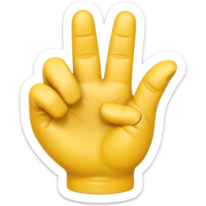 A 3D Apple-style yellow hand emoji, closed fist with only the index finger pointing upward, the finger making a circular motion as if drawing an imaginary circle in the air, dynamic curved motion lines around the finger to show the circular movement, smooth glossy texture, clean minimal background sticker