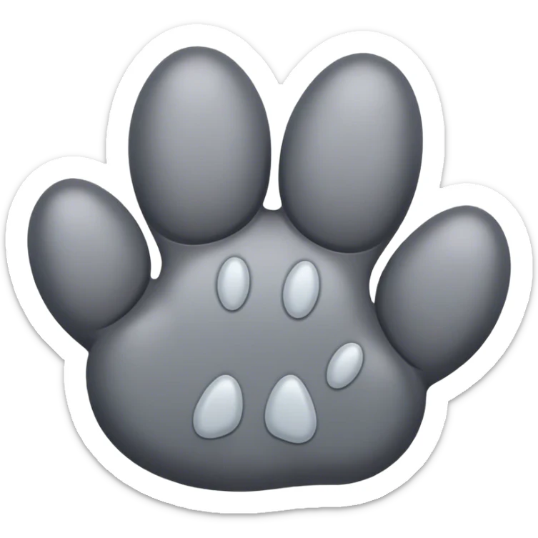 gray paw sticker