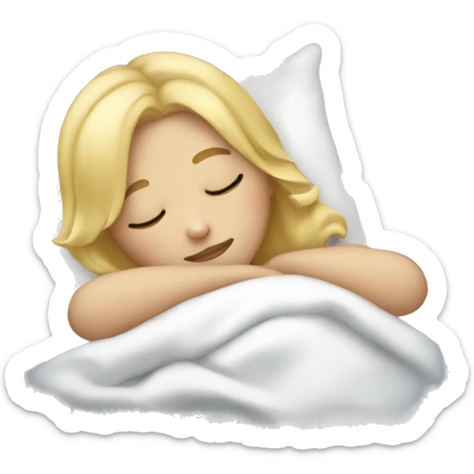 Blonde girl sleeping  sticker