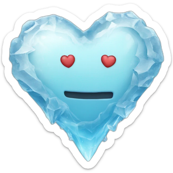 Heart ice sticker