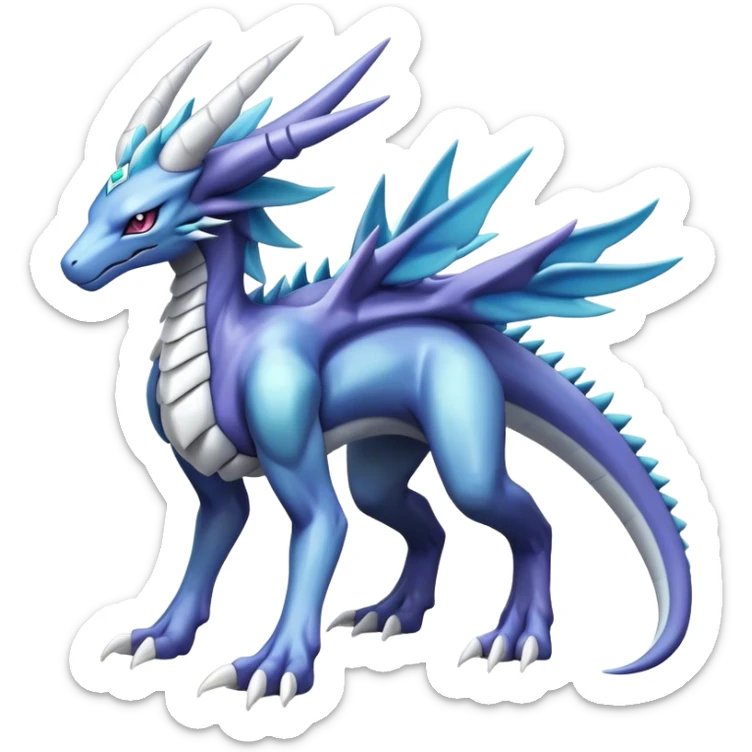  Cool Edgy Shiny Godly Ethereal Digimon-Suicune-Dialga-Reptile full body sticker