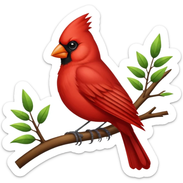 Red cardinal sticker