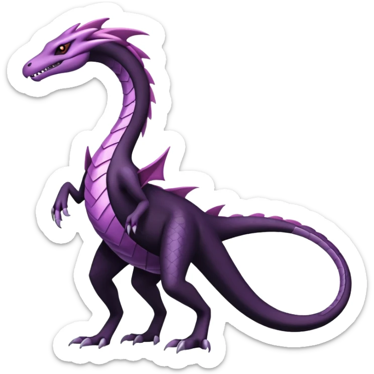 Shiny Gothic Salazzle-Heliolisk-Pokémon-Fakémon full body sticker