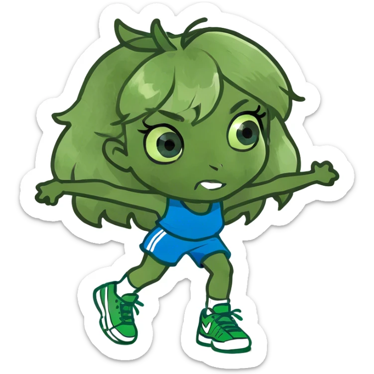 blonde girl with blue eyes that is a dancer for basketball team sticker