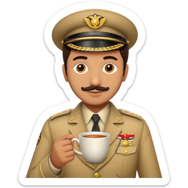 Gabar singh in sholay movie, taken cup of ttea sticker