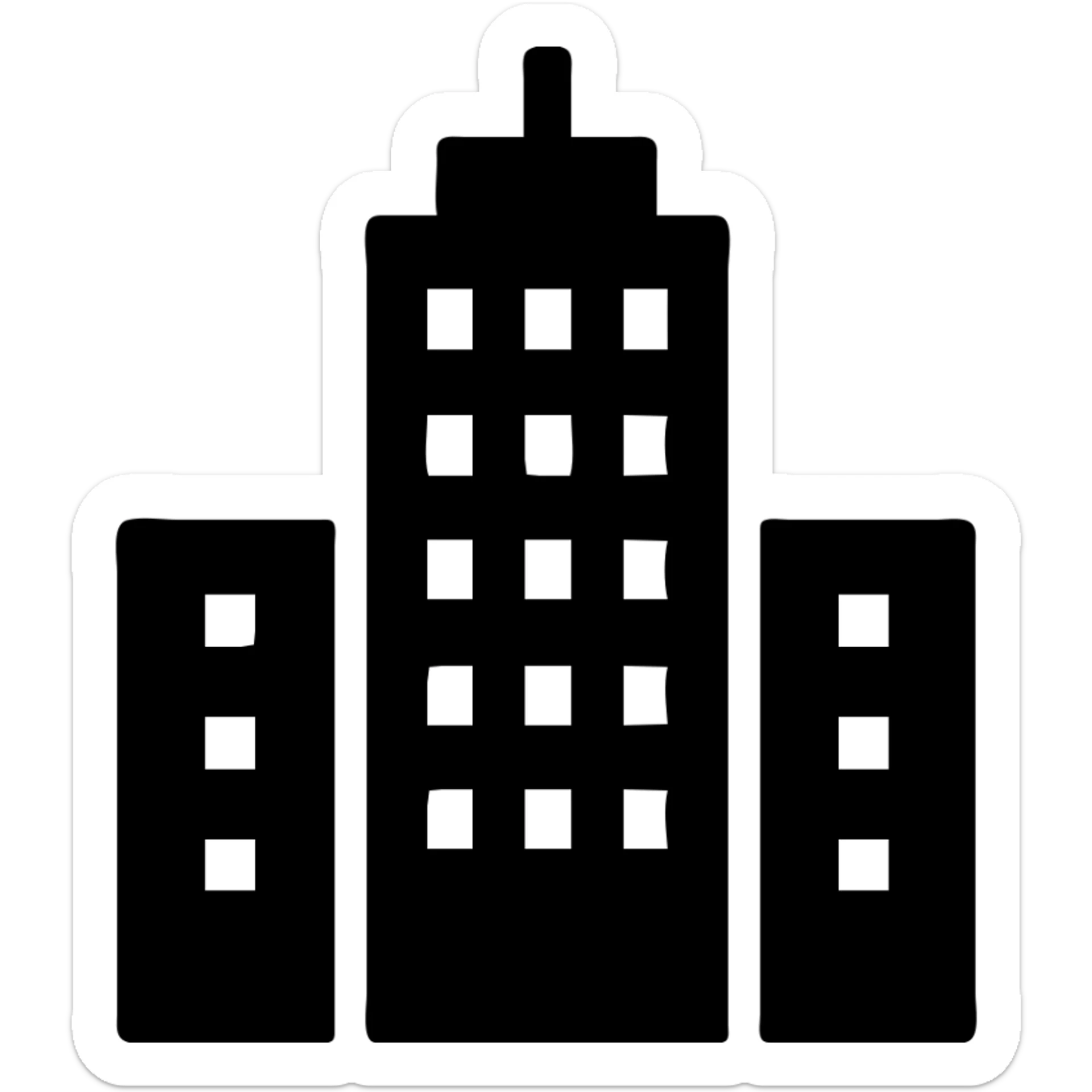 городская архитектура здания высотки sticker