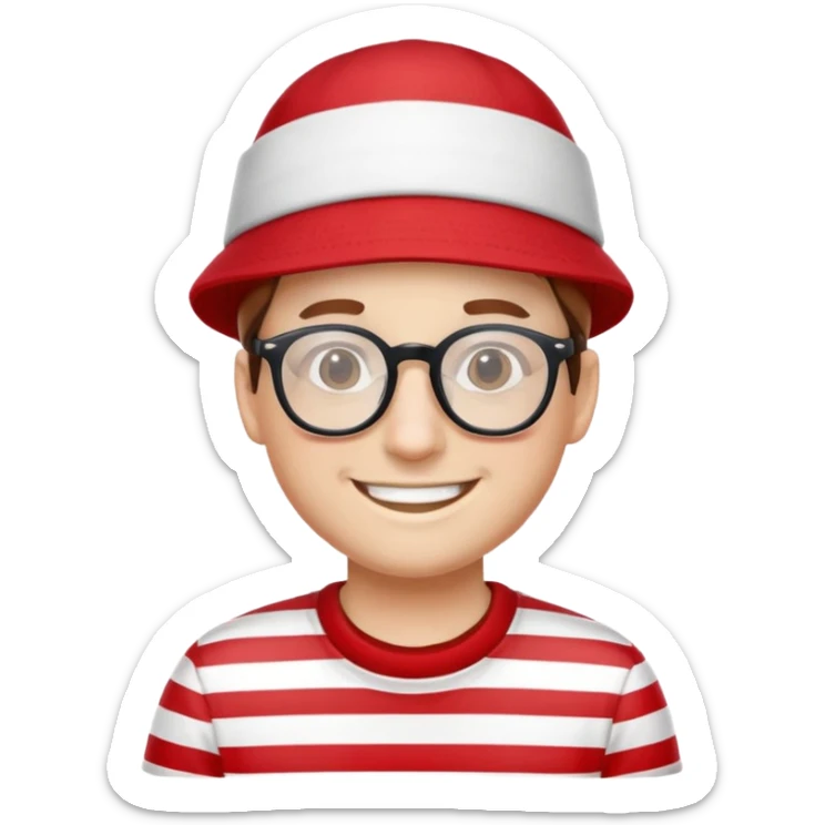 Photo of a friend made to look like where’s wally sticker