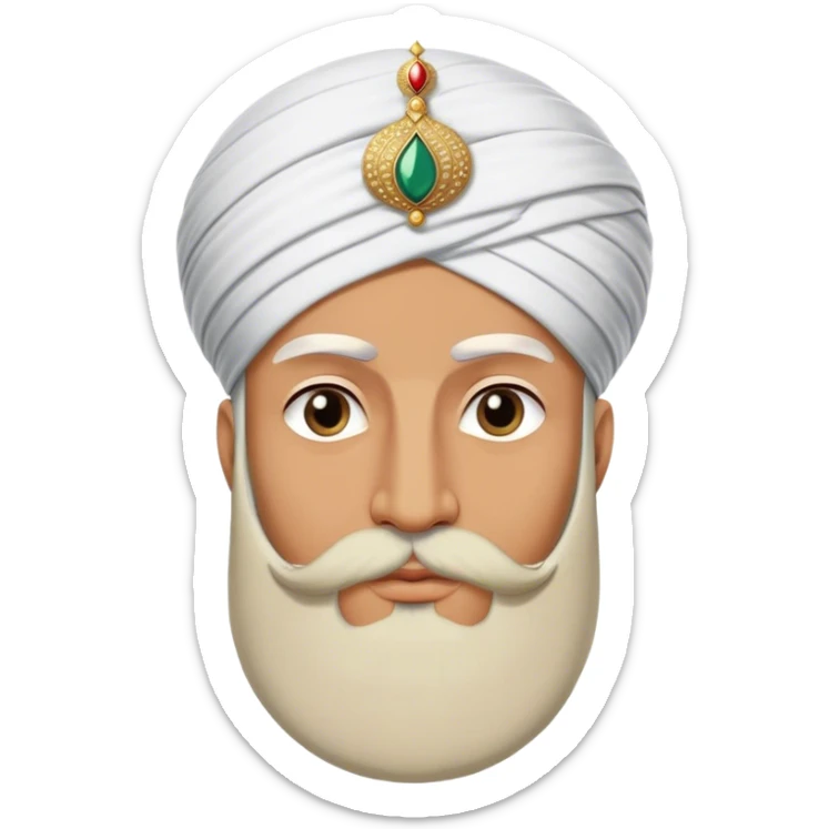 ​Cinematic Realistic Portrait of Suleiman the Magnificent, depicted as a regal Ottoman sultan adorned with a large, white, round, tall turban and a majesti beard, his commanding gaze bathed in warm, historic lighting that exudes timeless authority and grandeur, sticker