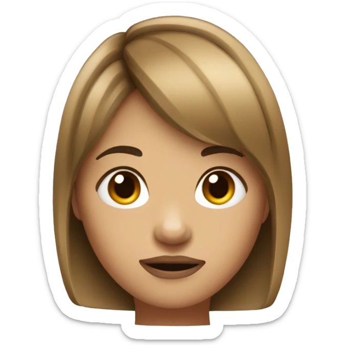 woman who looks like a chipmunk with short hair and bangs mad  sticker