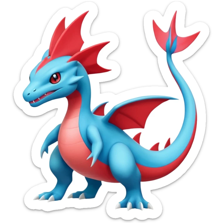 Inteleon-Amaura-Salamence-Pokémon-fusion (full body) sticker