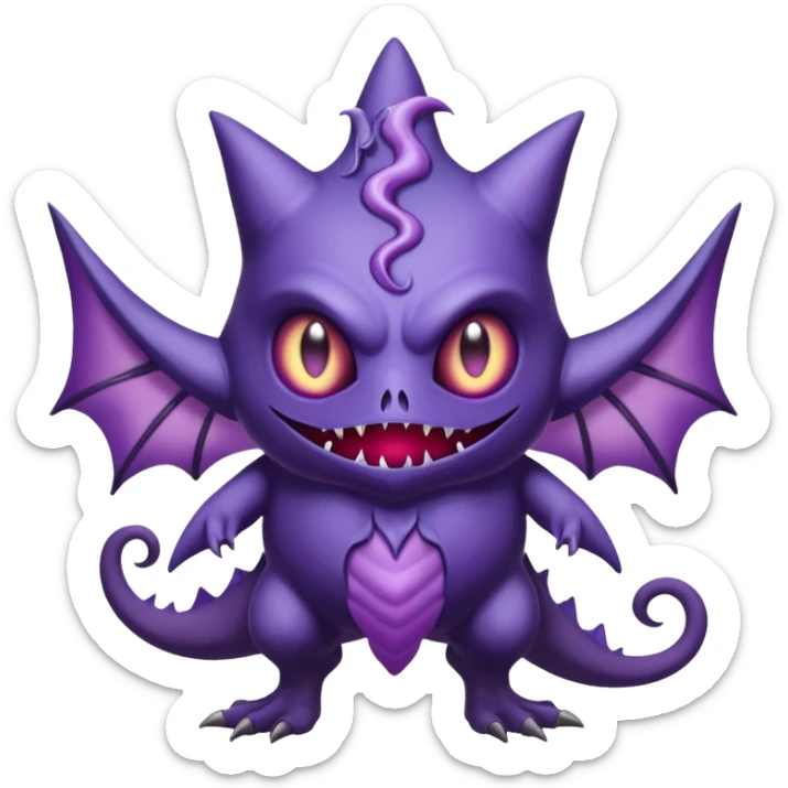 Mismagius-Misdreavus-Ghastly-Haunter-Fakémon-hybrid-creature (full body)  sticker