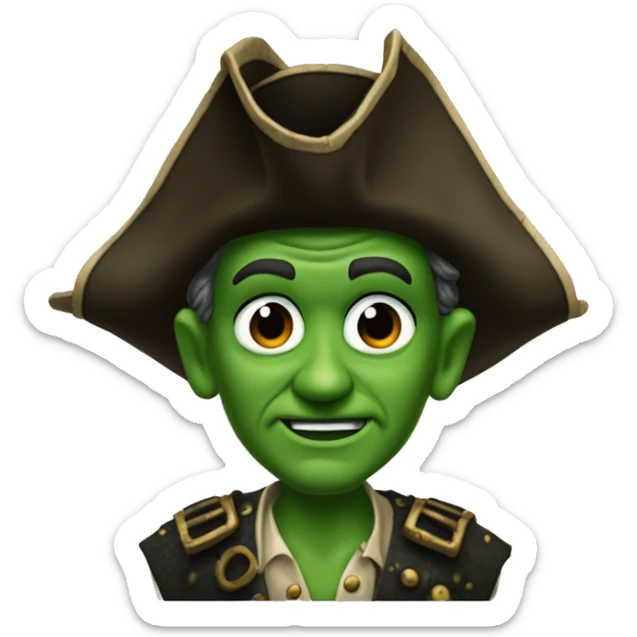 Bootstrap Bill Turner from Pirates of the Caribbean.  His skin is green and barnacle-encrusted. sticker