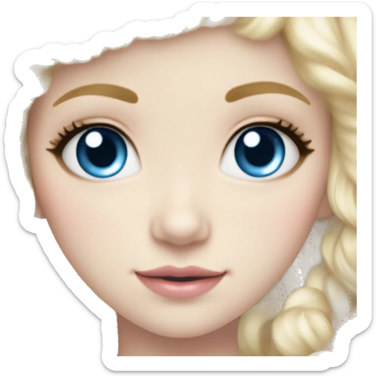 sweet lolita blond hair blue eyes white skin sticker