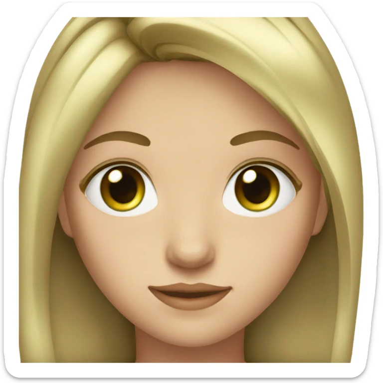 12 year old girl with dark blonde hair and green eyes sticker