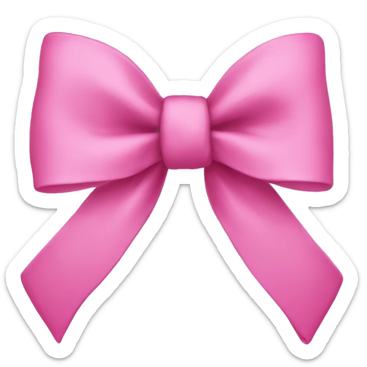 Pink bow sticker