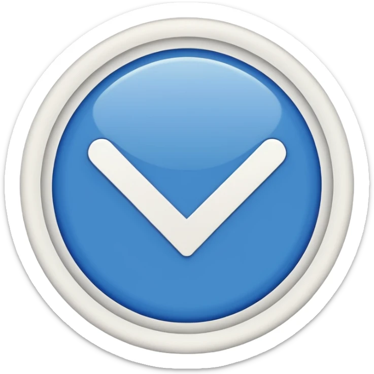 Emoji de verificación azul de tik tok pero que no salga la puntita de la verificación de la tilde que salga todo redondo  sticker