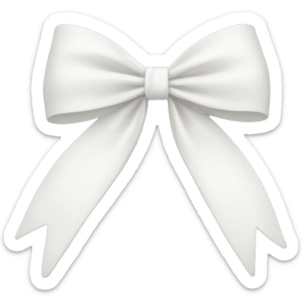 white bow sticker