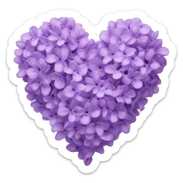Lilac heart sticker