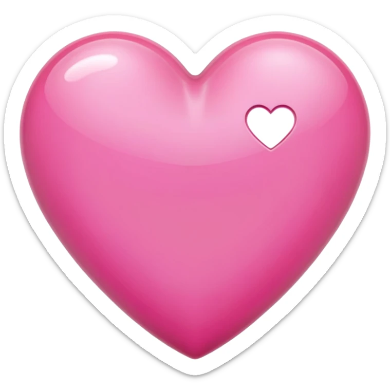 Heart color pink sticker