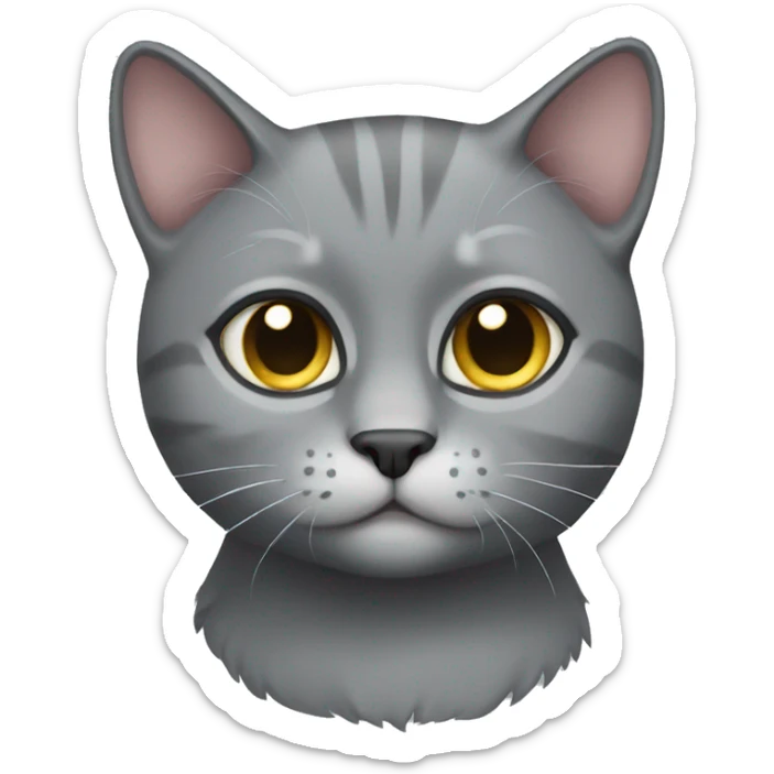 Grey cat sticker