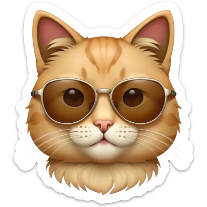 Cat with sunglasses sticker