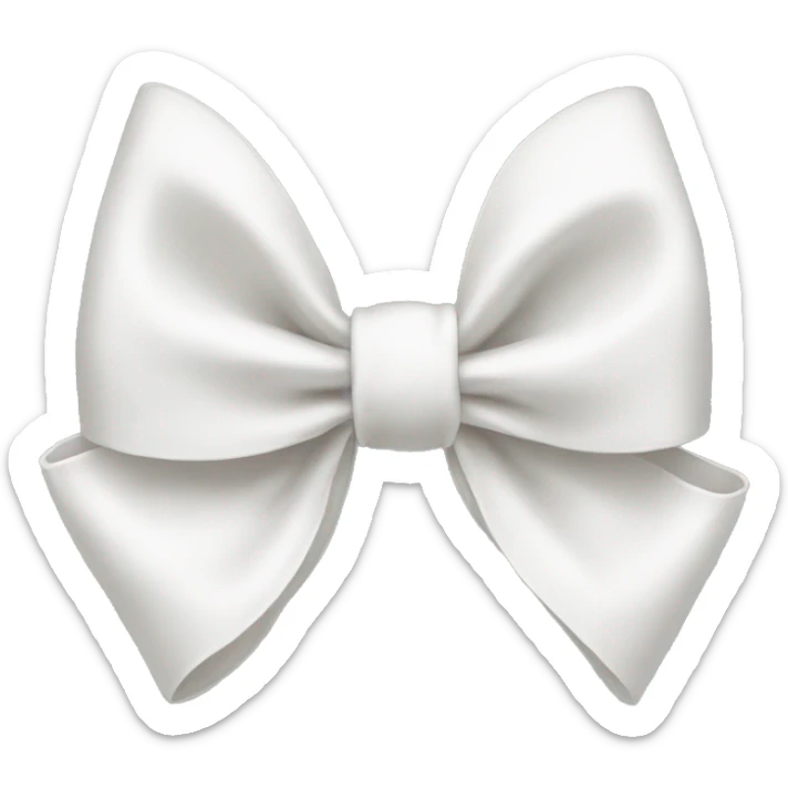 White bow sticker
