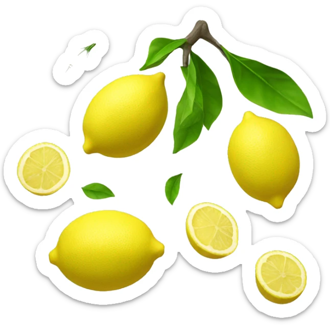 3D Lemon  sticker