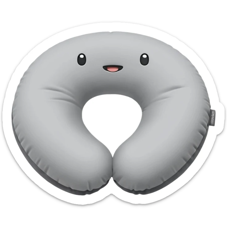 A plush travel pillow with gentle cushioning that wraps comfortably around the neck. sticker