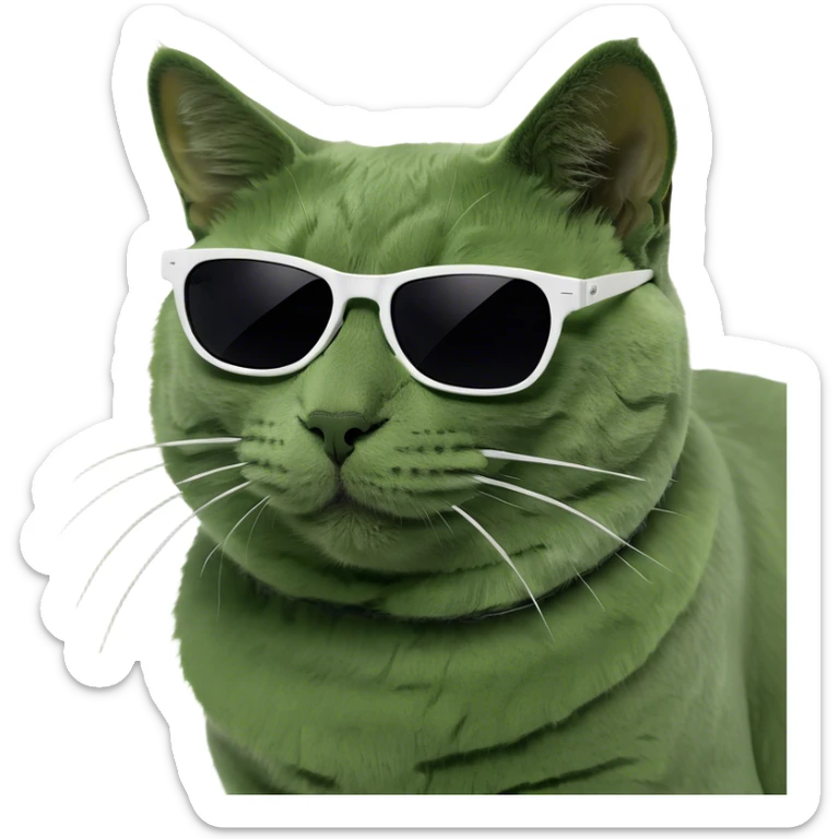 Cat with sunglasses sticker