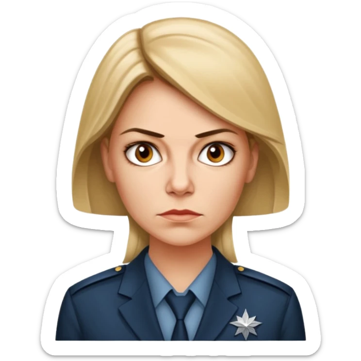 A CIA officer, looking like Carrie Mathison from the "Homeland" TV series. sticker