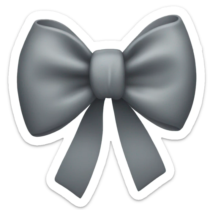 Grey bow sticker