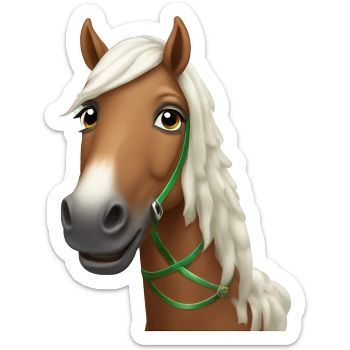 Christmas horse sticker