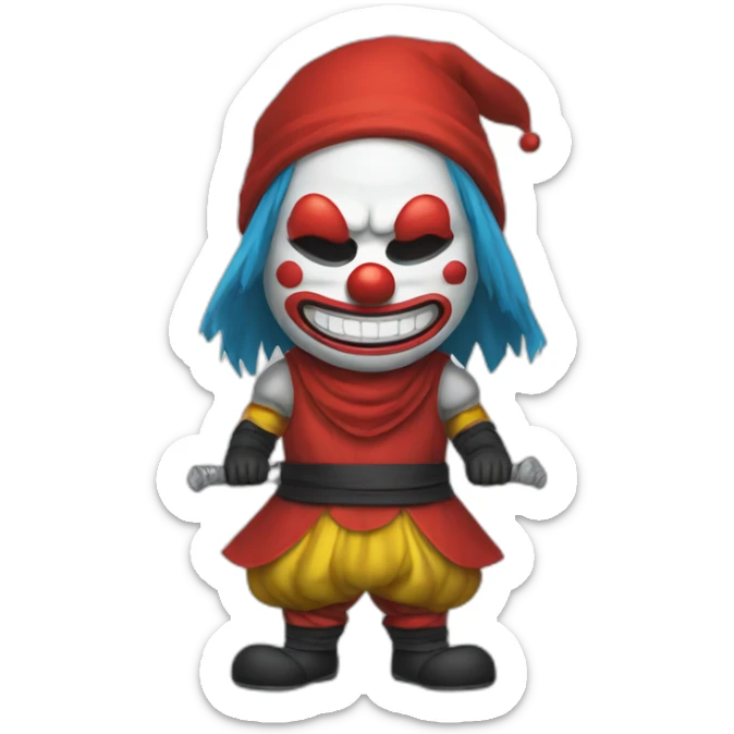 Ninja clown sticker