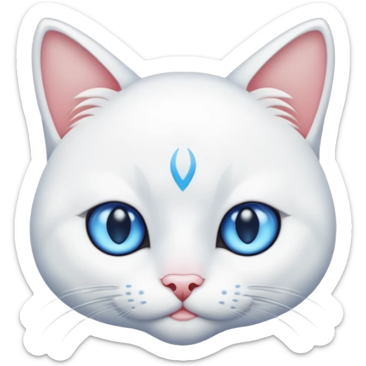 Gato blanco ojos azules sticker