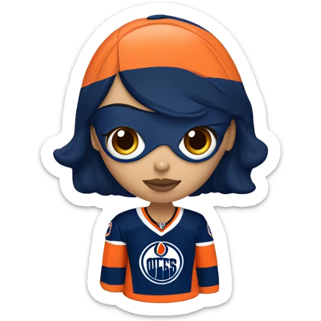 Me as an Edmonton oilers nhl female fan sticker