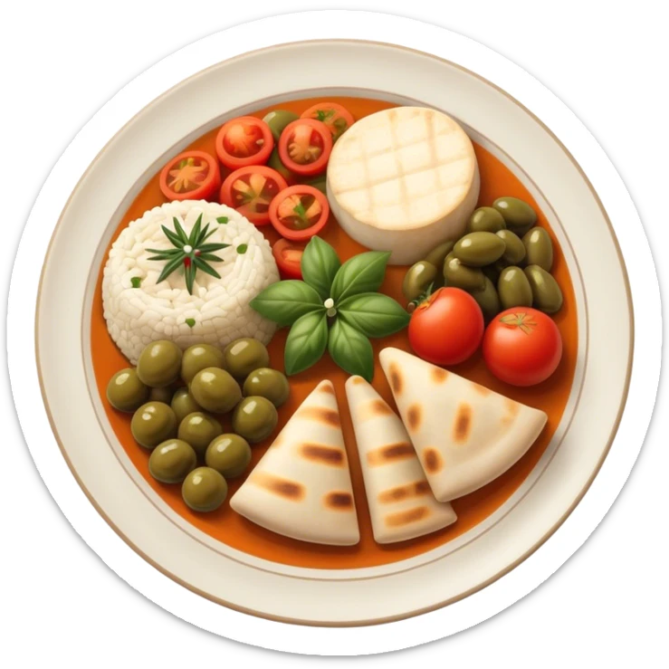 mediterranean food sticker