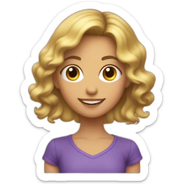 Niña de 13 años en patineta con El pelo suelto sticker