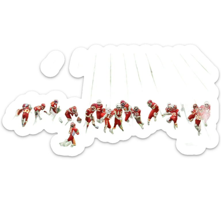 Kansas City chiefs playing against the buffalo bills in the AFC championship football game  sticker