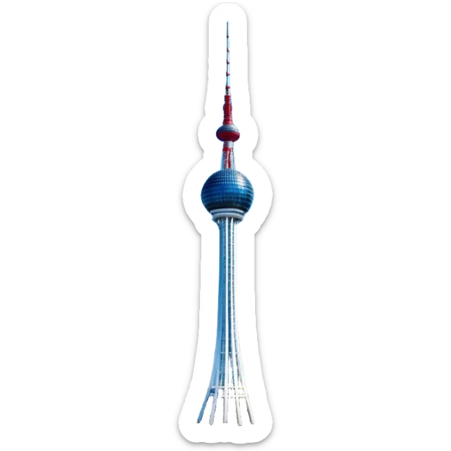 ​Cinematic Realistic N Seoul Tower, depicted in brilliant daylight as a slender, single-column tower rising from a modern cityscape, crowned by a sleek cylindrical observation deck offering panoramic views over Seoul, with crisp glass and steel surfaces reflecting clear blue skies and subtle architectural details that capture its futuristic elegance, sticker