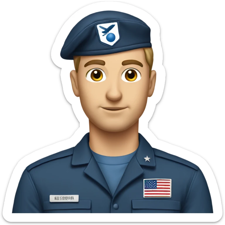 United States, Air Force military mechanic Caucasian male sticker