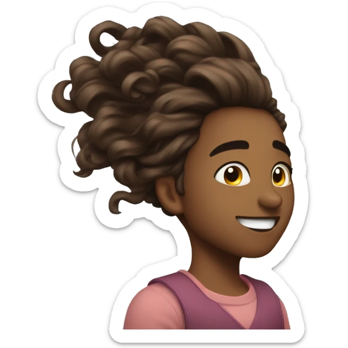 hair flip, like flicking ur hair type, lke ur slaying and ur proud  sticker