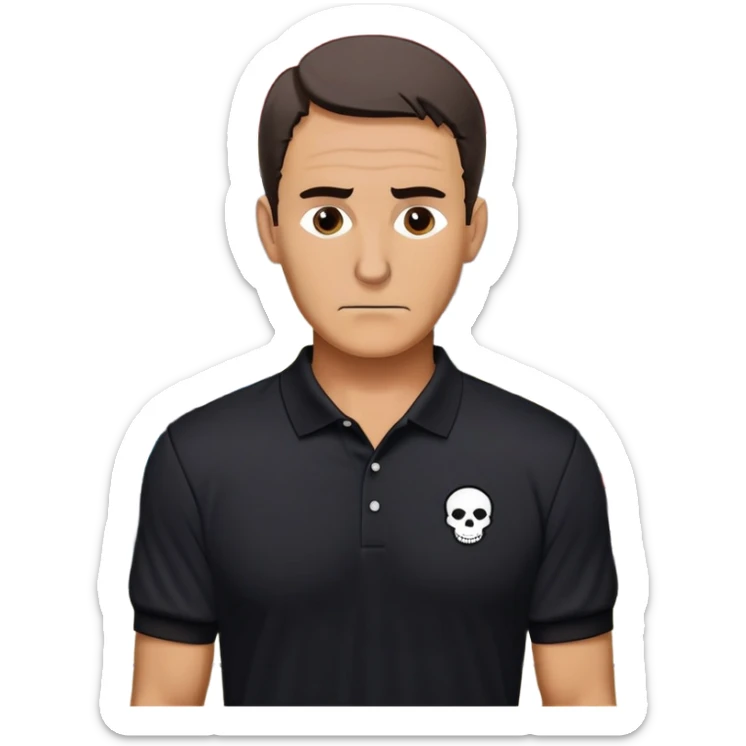 Gender: Male Hair: Receding widow's peak plastered with sweat Face: Vein pulsing at ransomware pop-ups Clothes: Wrinkled polo ("Backup Evangelist") Action: Restoring servers from tape archives with claw machine Hair: 100% natural black (no dyes/highlights) sticker