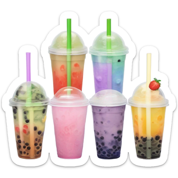 Bubble tea sticker
