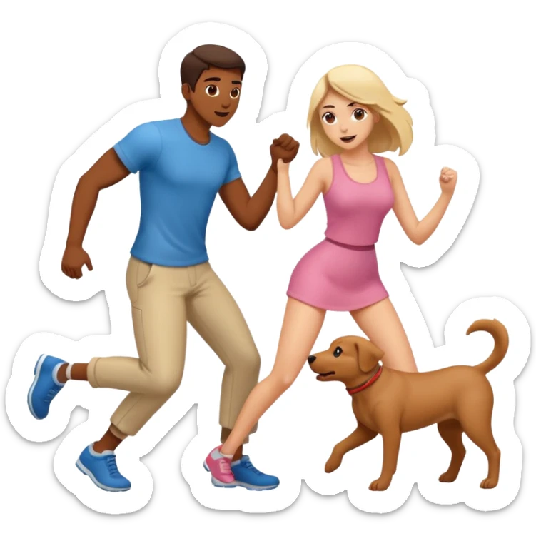 side profile of man having sex with woman doggystyle sticker