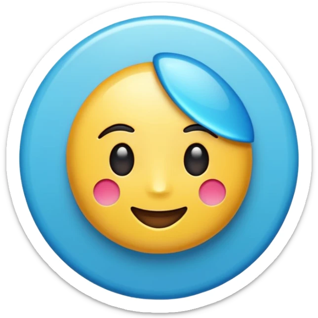 Crea un emoji de la verificación de tik tok casi parecido sticker