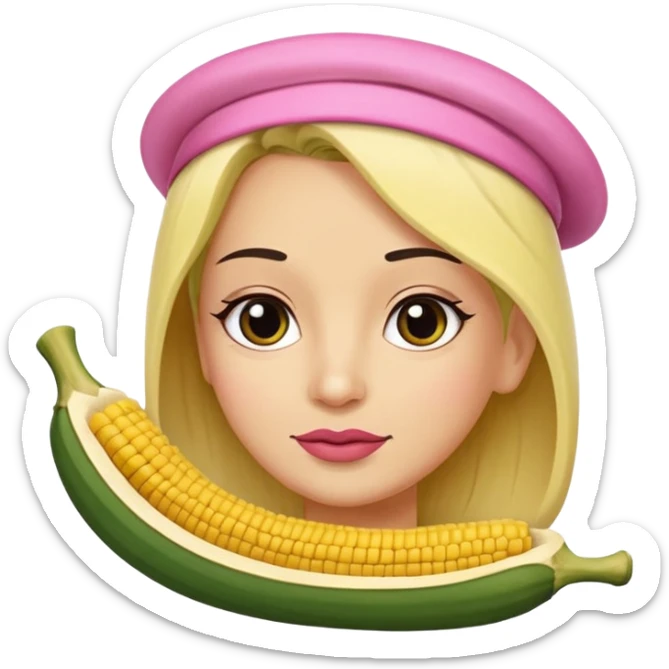 Un tamal femenino animado/caricaturado con moño, muy enferma con un termómetro en la boca. sticker