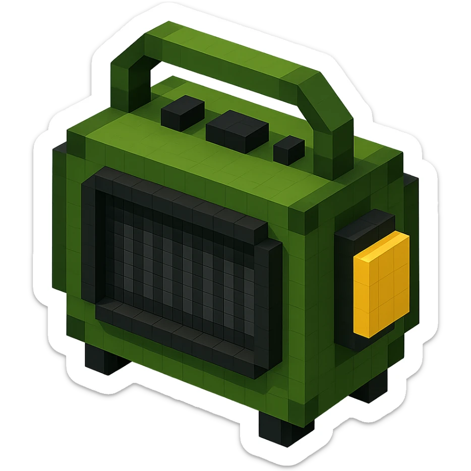 military-themed portable JBL speaker with olive green and black colors sticker