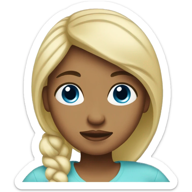 Pregnant woman. She has blonde hair and blue eyes  sticker